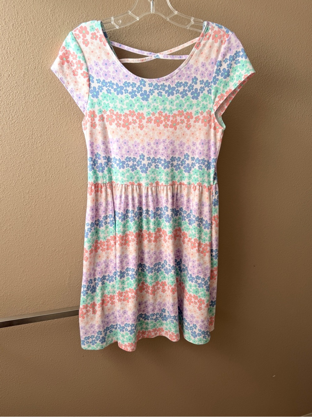 💥5/$15 EUC Colorful Floral Cross-Back Dress